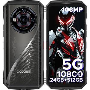  DOOGEE S118 PRO Outdoor Smartphone 5G, Dimensity 7050, 24GB +512GB,10800mAh/33W, 108MP+20MP Nachtsicht Outdoor Handy Ohne Vertrag android 14, 6.6”FHD+ 120Hz, Baustellenhandy,5G Dual SIM/WiFi 6/NFC/OTG 