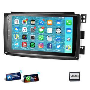 ESSGOO Für Smart Fortwo 451 2005-2010 Android 14 Autoradio (Digitalradio (DAB), FM, RDS, 6+128GB) 