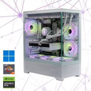 GameMax ICE 7349 Gaming-PC (AMD 7700X, 12, 32 GB RAM, 2000 GB SSD, Wasserkühlung, DDR5 RAM, PCIe SSD Gen4, Windows 11) 