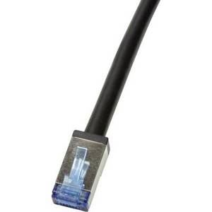 Logilink CQ7113S RJ45 Netzwerkkabel, Patchkabel CAT 6a S/FTP 20.00 m Schwarz Geschirmt, UV-Beständig, Ölbeständig 1 St. 