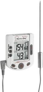 Tfa Dostmann Küchen-Chef 2 in 1 Digitales Braten-/Ofenthermometer (14.1503) Bratenthermometer