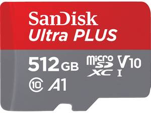  SANDISK Ultra® PLUS microSDXC™‐UHS‐I‐Karte, Micro-SDXC Speicherkarte, 512 GB, 160 MB/s 