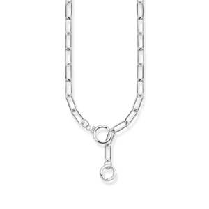 Thomas Sabo Gliederkette mit zwei Ringverschlüssen und weißen Steinen (KE2192-051-14-L47) Collier