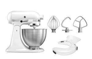 Kitchenaid Küchenmaschine  4,3 L 5K45SS Classic Küchenmaschine Set 1 + Spritzschutz 