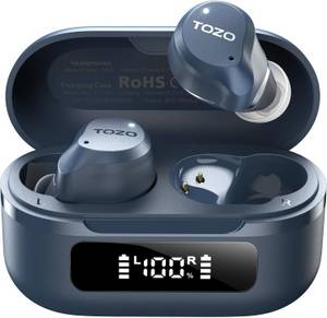 TOZO Kabellos Bluetooth 5.3 Hybrid Active Noise Cancelling In-Ear-Kopfhörer (Hybrid-Geräuschunterdrückung mit bis zu 45 dB für ungestörten Musikgenuss in jeder Umgebung., mit 6 Mic,klare Anrufe,LED-Anzeige,59H Stereo Bass,AppIPX8 Wasserdicht) 