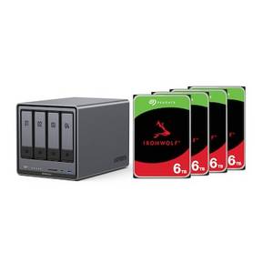 Ugreen NASync DXP4800 Plus NAS System 4-Bay 24TB inkl. 4x Seagate IronWolf ST6000VN006 6 TB 