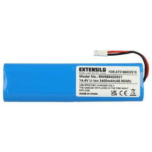 EXTENSILO »passend für Ariete 2718, 00P271310AR0, 00P271810AR0, 2713 Staubsauger / Saugroboter (3400mAh, 14,4V, Li-Ion)« Staubsauger-Akku 3400 mAh 