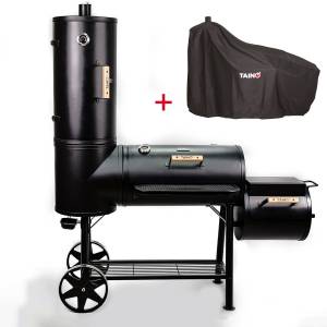 Taino Smoker »CHIEF«, Set, Smoker inkl. Abdeckung, 2 x Temperaturanzeige, hitzebeständig lackiert, stabil, kaltgewalzter Stahl, schwarz 