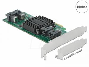 Delock 90585 - PCIe x8 > 4 x SFF-8643 NVMe 