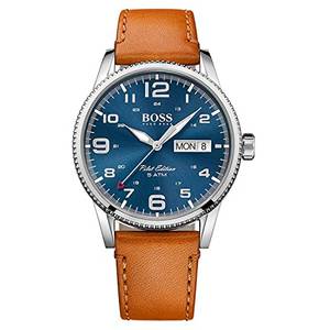  BOSS Herren Analog Quarz Uhr mit Leder Armband 1513331 