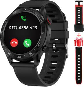 Bebinca Smartwatch (1,3 Zoll, Andriod iOS), Herren uhr Anruf, Herzfrequenz 512MB, 5ATM 20 Tage Standby Fitnessuhr 