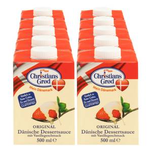 Sonstiges Christians Grod Dänische Dessertsauce Vanille 500 ml, 10er Pack 