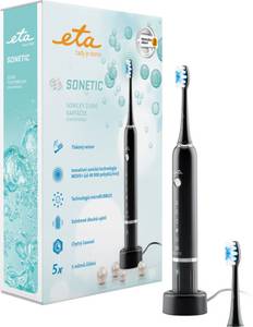 Eta Schallzahnbürste »Sonetic 970790000«, 2 St. Aufsteckbürsten, Innovative Schalltechnologie MOVE+ (bis zu 40.000 Bewegungen/Minute) 