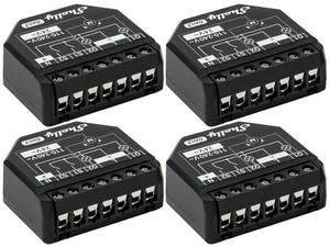 Shelly WLAN-Schaltaktor 2PM Gen3, 2 Kanal, Bluetooth, 4 Stück 