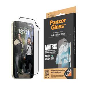 Panzerglass ™ MATRIX Displayschutz mit D3O iPhone 15 Plus Ultra-Wide Fit m. AlignerKit 