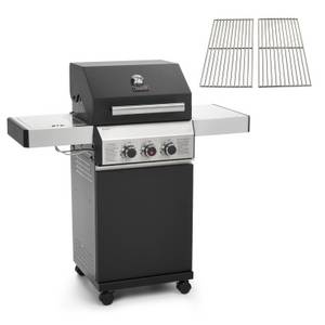 Taino Gasgrill BLACK 2+1, mit Grillspieß-Auflage 