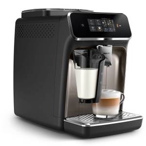 Philips Kaffeevollautomat EP2336/40 2300 Series, 4 Kaffeespezialitäten, mit LatteGo-Milchsystem, Schwarz verchromt 