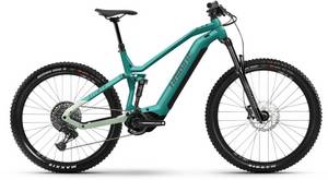 Haibike AllMtn 2 (2022) gloss aqua/green black Elektro-Fully