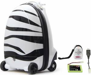 Jamara Kinderkoffer Zebra, 4 Rollen, mit 2,4 GHz Fernsteuerung 