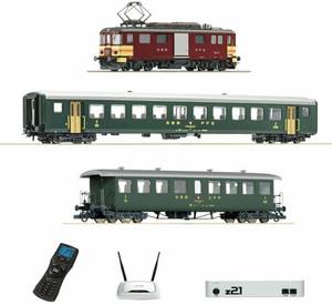 Roco Digitalset: Elektro-Gepäcktriebwagen De 4/4 mit Personenzug Wechselstrom, SBB , Ep. IV-V (51339) Modelleisenbahn-Zug-Set