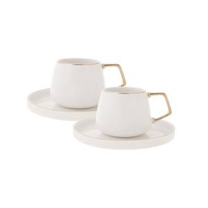 Karaca Kaffeeservice » Saturn Kaffeetasse Für 2 Personen, Teetassen, Porzellan, Für Kaffee, Tee, Milch, Türkisches Kaffee-Espresso-Set, Türkisch, Stilvolles Design und Praktisch, Traditionelle Kaffeetasse« 