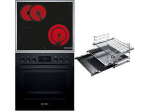  BOSCH HND211RB1 (HEF113BB0 + HEZ438301 NKN645GA2E) Serie 2/Serie 4, Einbauherd-Set (Elektrokochfeld, A, 66 l) 