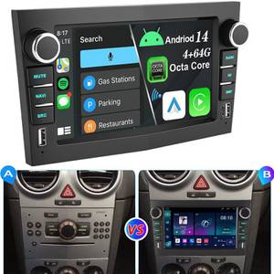 ESSGOO Android 14 Für Opel Zafira B Corsa C D Astra H Vivaro Vectra Autoradio (Digitalradio (DAB), FM, RDS) 