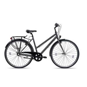 Chrisson City One Urban Bike 28 Zoll Fahrrad Damen Herren 155 - 175 cm 3 Gänge Tour anthrazit 53 cm 