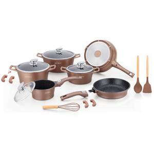 jti 6-teiliges Küchenset mit Marmorbeschichtung und Utensilien - Kupfer 
