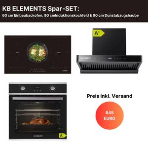 KB Elements Induktions-Kochfeld ELK106PF, 5 Zonen Kochfeld, Flexzone, 9400 Watt, Powerbooster 