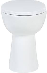 Vidaxl Stand-Toilette Soft-Close weiß (145779) Stand-WC