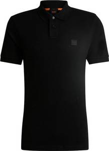 Hugo Boss Slim-Fit Poloshirt aus Stretch-Baumwolle mit Logo-Aufnäher (50507803) schwarz Poloshirt