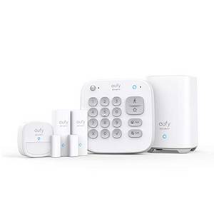  eufy Security 5-teiliges Smart Home Set, Sicherheitssystem mit Bewegungssensor, 2 Diebstahl-Sensoren, Alarmsystem, mit App, kompatibel mit eufyCam, Steuert andere HomeBase Überwachungsgeräte 