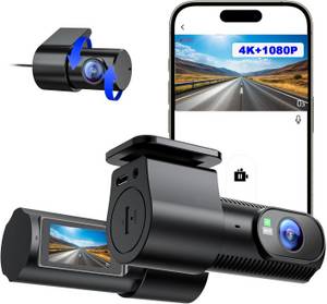 Cooau Dual-Dashcam autokamera 4K/1080P vorne und 