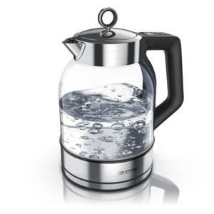 Arendo Wasserkocher, 1,7 l, 2000 W, Glas Wasserkocher, 1.7 Liter, mit Temperatureinstellung, 2000 Watt, 360° Basis, Warmhaltefunktion, Edelstahl 