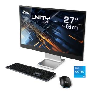 Csl Unity U27 Gaming-PC (27 Zoll, Intel® Core i5 1235U, Intel Iris Xe 80EU Graphics, 16 GB RAM, 1000 GB SSD, passiver CPU-Kühler) 