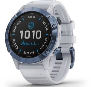Garmin fēnix 6 Pro Solar Blau / Weiß Android Smartwatch