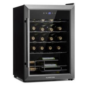 Klarstein Ultimo 20 Uno Weinkühlschrank 53l Touch-Bedienfeld 131W 5-18°C 20_bottles 1 Kühlzone 