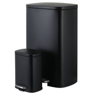 TLGREEN Mülleimer,Treteimer aus Stahl,Großer Abfalleimer mit Deckel, Abfalleimer mit Soft-Close-Funktion,für Küche, Bad, Büro 