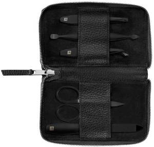 Zwilling Rindleder Maniküre Etui 5-teilig Premium Black Series Maniküre-Set