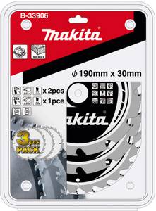 Makita Sägeblatt-Set 3er Pack 190 mm (B-33906) Kreissägeblatt