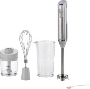 Cuisinart Stabmixer RHB100E, - W, Kabellos, mit Pürieraufsatz, Schneebesen und Schale zum Mixen mit 250ml Fassungsvermögen, 30 Minuten Akkulaufzeit Mixerset