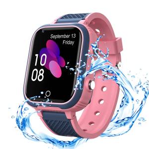 welikera 1,44 Zoll Kinderuhr,HD-Videoanrufe,GPS-Ortung,SOS,Kamerafunktion Smartwatch 