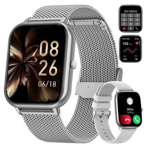ibettertec Smartwatch, Damen Herren Smartwatch, Fitness Tracker Uhr Smartwatch (4.1 cm/1.69 Zoll) Smartwatch Fitness Tracker Uhr, IP67 Wasserdicht, Uhren Watch für Android IOS, Fitnessuhr Tracker mit Pulsmesser Schrittzähler Schlafmonitor 