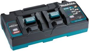 Makita Schnelllade-Gerät DC40RB, zum Laden von zwei 40 V XGT-Akkus 