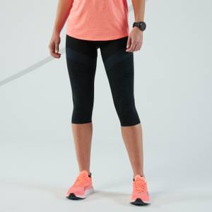 Kiprun Lauftights 3/4 Damen - Care schwarz 