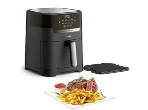  TEFAL EY5058 Easy Fry & Grill Precision Heißluftfritteuse, 1400 Watt Anthrazit