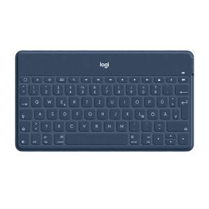 Logitech Keys To Go kabellose Bluetooth Tastatur, ultraleicht, für iPhone iPad und Apple TV, Blau 