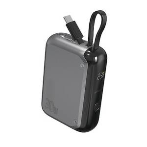 4smarts Powerbank Pocket mit USB-C Kabel 10000mAh - spacegrau 