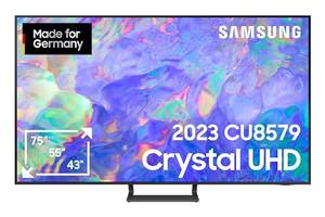  Samsung Crystal CU8579 Fernseher 75 Zoll, Dynamic Crystal Color, AirSlim...